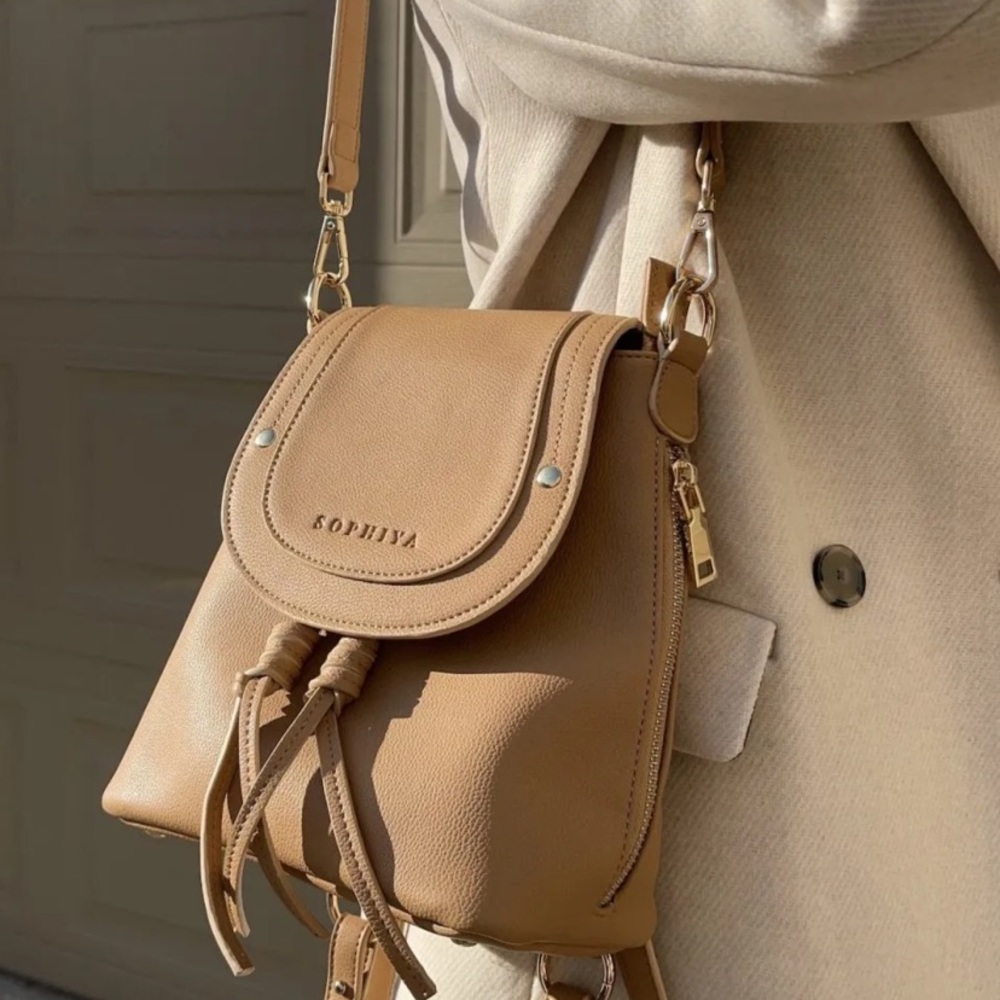 Sophiya camel small backpack